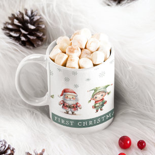 Schattig Festief Kinderen 1e Kerstmis Koffiemok