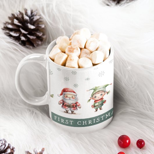 Schattig Festief Kinderen 1e Kerstmis Koffiemok