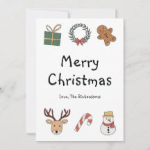 Schattig Festief Rood en Groen Gelukkig Kerstfeest