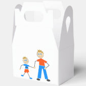 Schattig figuur en Son Stick figuur voorkeur dozen Bedankdoosjes (Open)