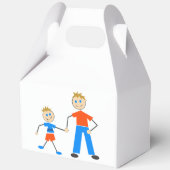 Schattig figuur en Son Stick figuur voorkeur dozen Bedankdoosjes (Achterkant)