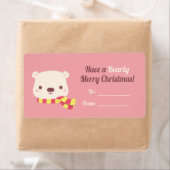 Schattig, fijne Kerstmis Decoratie Etiket (Insitu)