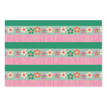 Schattig Fins patchwork bloemenstreep patroon