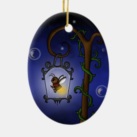 schattig Firefly Keramisch Ornament (Achterkant)
