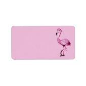 schattig flamingo etiket (Voorkant)