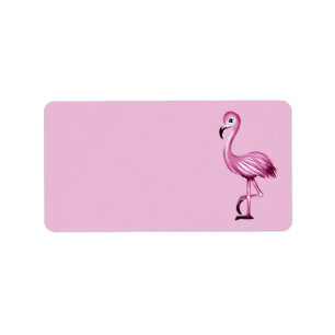 schattig Flamingo Etiket