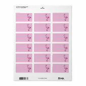 schattig flamingo etiket (Full Sheet)