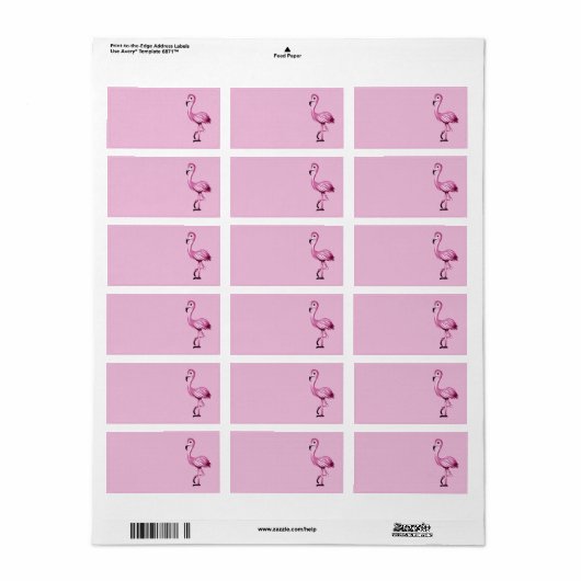 schattig flamingo etiket (Full Sheet)