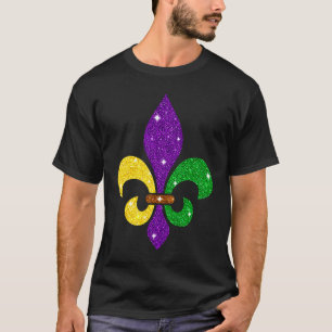 Schattig Fleur De Lys Symbool Mardi Gras Vrouwen M T-shirt