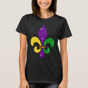 Schattig Fleur De Lys Symbool Mardi Gras Vrouwen M T-shirt