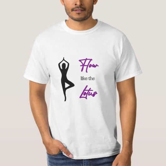 SCHATTIG! Flow als de Lotus - Yoga T-Shirt (Voorkant)