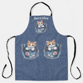 Schattig Fluffy Cat All-Over Print Schort (Voorkant)