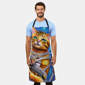 Schattig fonauturistisch kat schort (Gedragen)