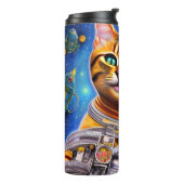 Schattig fonauturistisch kat thermosbeker (Gedraaid links)