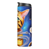 Schattig fonauturistisch kat thermosbeker (Geroteerd rechts)