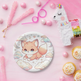 Schattig Fox-Baby shower Papieren Bordje