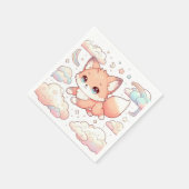 Schattig Fox-Baby shower Servet (Hoek)