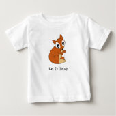 Schattig Fox Gedrukt T-Shirt voor Kinderen (Voorkant)