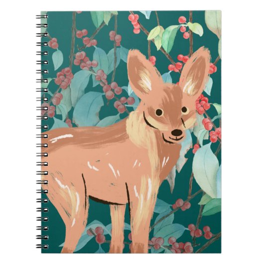 Schattig Fox Notitieboek Hoesje – Natuur-geïnspire (Voorkant)