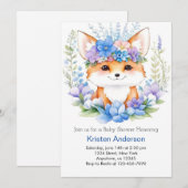 Schattig Fox Whimsical Boy Baby shower Kaart (Voorkant / Achterkant)