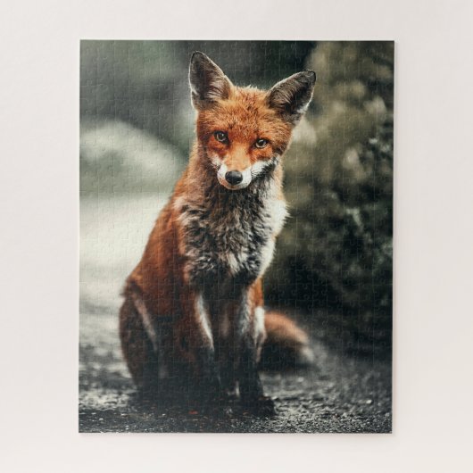 Schattig Fox Wildlife Forest Animal Legpuzzel (Verticaal)