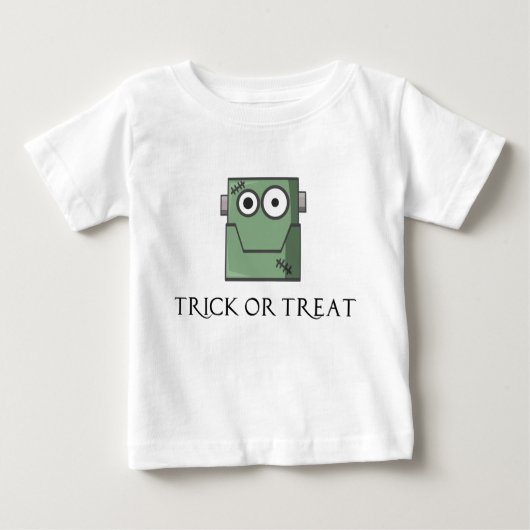 Schattig Frankenstein Head Baby Shirt (Voorkant)
