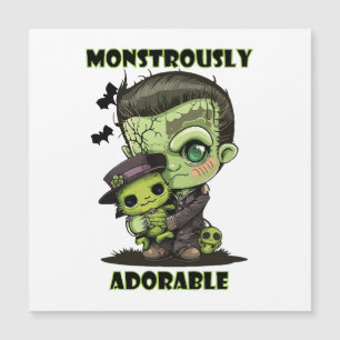 Schattig Frankenstein-monster met knuffel
