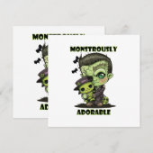 Schattig Frankenstein-monster met knuffel Kaart (Voorkant / Achterkant)