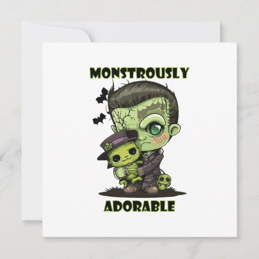 Schattig Frankenstein-monster met knuffel Kaart (Voorkant)