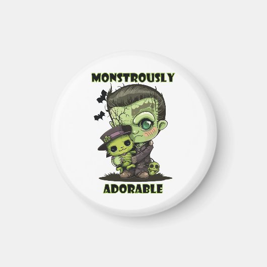 Schattig Frankenstein-monster met knuffel Magneet (Voorkant)