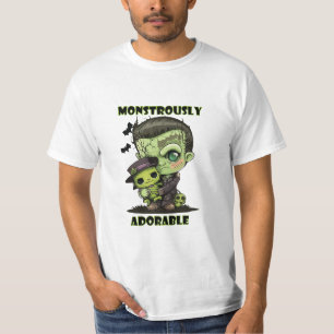 Schattig Frankenstein-monster met knuffel T-shirt