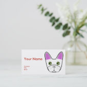 Schattig Frans Bulldog Gezicht - Visitekaartje (Staand voorkant)