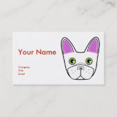 Schattig Frans Bulldog Gezicht - Visitekaartje (Voorkant)