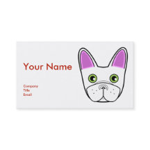 Schattig Frans Bulldog Gezicht - Visitekaartje