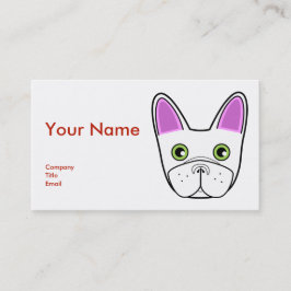 Schattig Frans Bulldog Gezicht - Visitekaartje