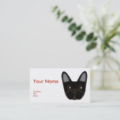 Schattig Frans Bulldog Gezicht - Visitekaartje (Staand voorkant)