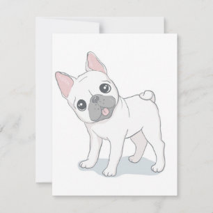 Schattig Frans Bulldog Portret   Hondenliefhebber Kaart