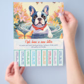 Schattig Frans-Bulldog-Puppy-Folder Flyer (Hand)