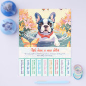 Schattig Frans-Bulldog-Puppy-Folder Flyer (Enkel)