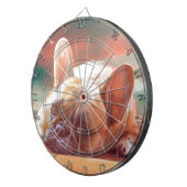 Schattig Frans Bulldog Water Kleur Art Schilderij Dartbord (Voorkant Rechts)