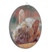 Schattig Frans Bulldog Water Kleur Art Schilderij Dartbord (Voorkant Links)