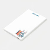 schattig Frans huisdier hond, gekleed dier, Grappi Post-it® Notes (Schuin)