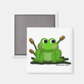 Schattig Froggy Square Magnet (Voorkant / Achterkant)