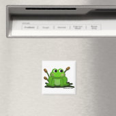 Schattig Froggy Square Magnet (Insitu (Vaatwasser))
