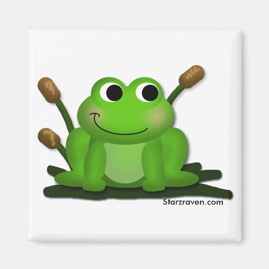 Schattig Froggy Square Magnet (Voorkant)