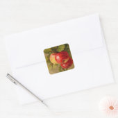 schattig fruit appel liefhebbers Vierkante Sticke Vierkante Sticker (Envelop)