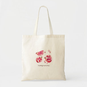 Schattig fruit esthetisch granaatappel roze tote bag