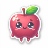 Schattig fruit Kawaii appel Sticker (Voorkant)