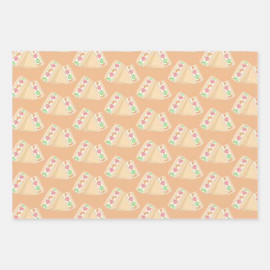 Schattig fruit sandwich inpakpapier vel (Voorkant 2)