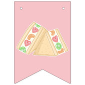 Schattig fruit sandwich picknick party Gelukkige v Vlaggetjes (Eerste vlag)